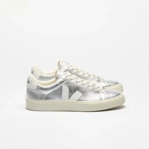 CAMPO LEATHER SILVER WHITE - VEJA