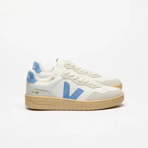 V-90 LEATHER WHITE AQUA NATURAL VEJA