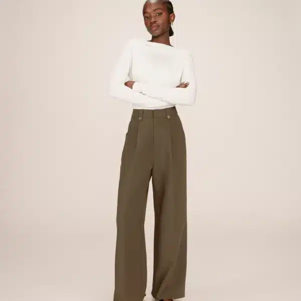Pantalon Tailleur Vert Septime - Grace & Mila
