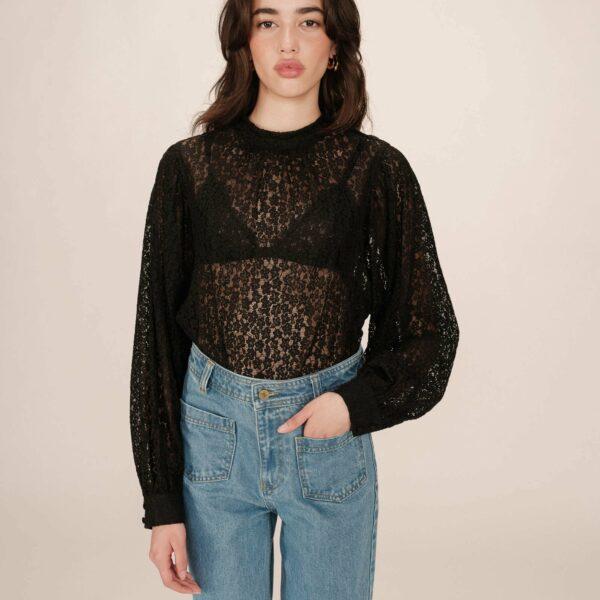 Top dentelle Noir Sicilia - Grace & Mila