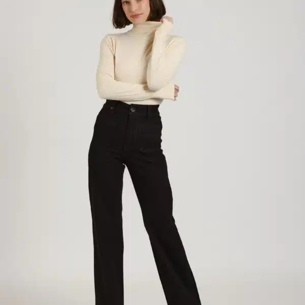 Jean évasé taille haute FAUVE - FAM Paris