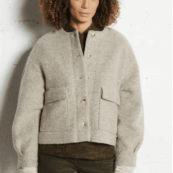 Veste courte droite en laine - Des Petits Hauts