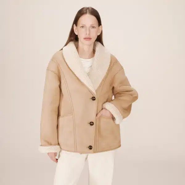 Manteau Beige Rose Swan - Grace & Mila