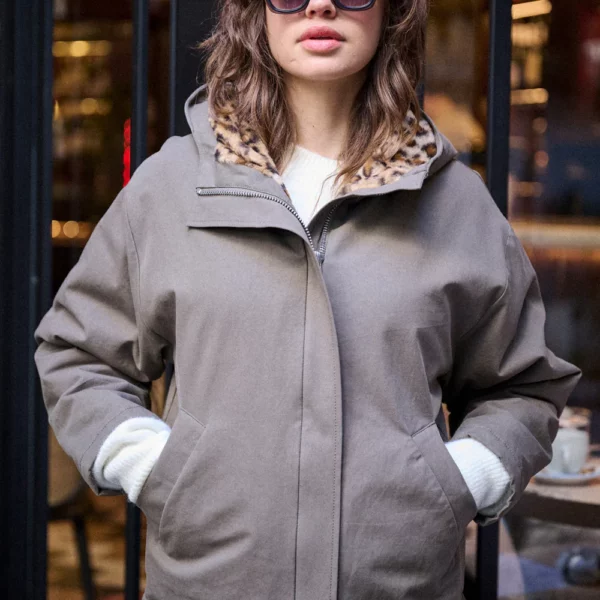 Parka Guzmania en coton kaki - Laure + Max