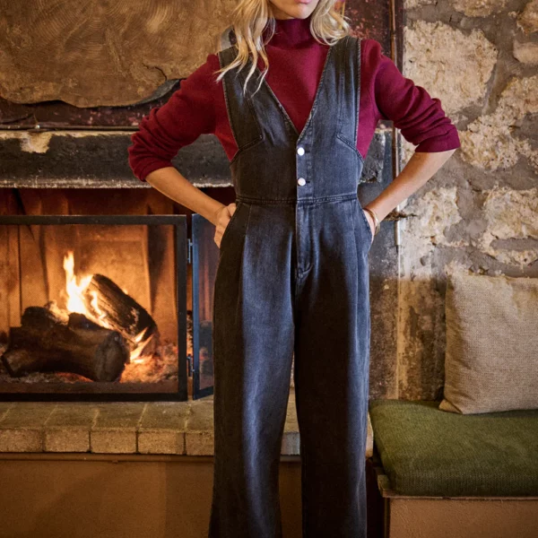 Combinaison  oceane en jean noir - Laure + Max