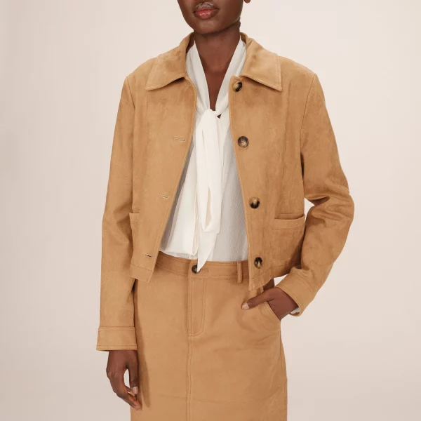Veste en suedine ocre Sullivan - Grace & Mila