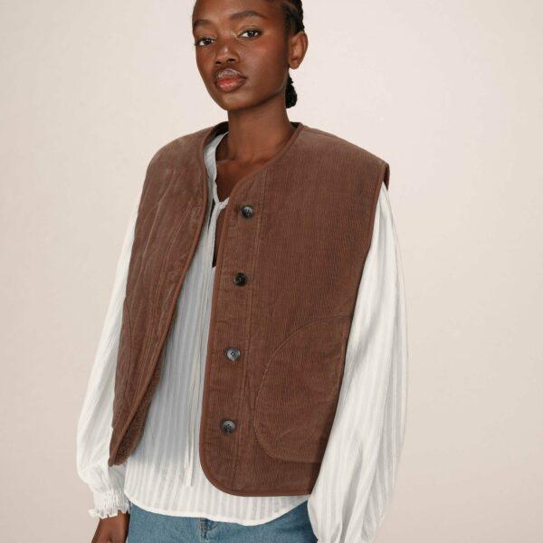 Veste matelassée chocolat Seth - Grace & Mila