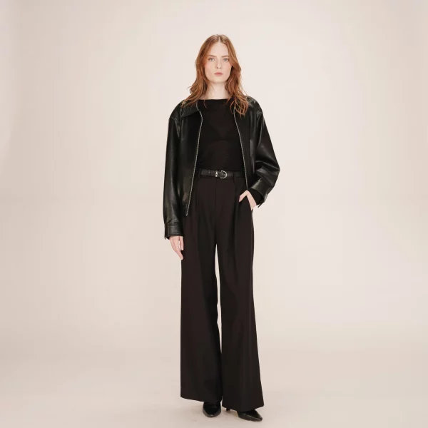 Pantalon de tailleur noir Tatum - Grace & Mila