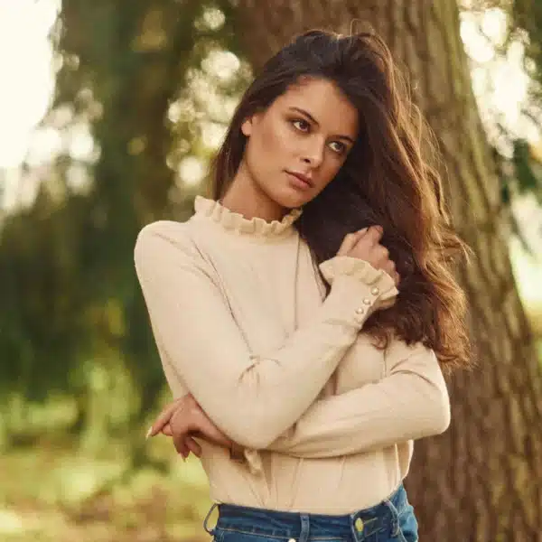 Pull col montant beige - Solferinos -  La Petite Étoile