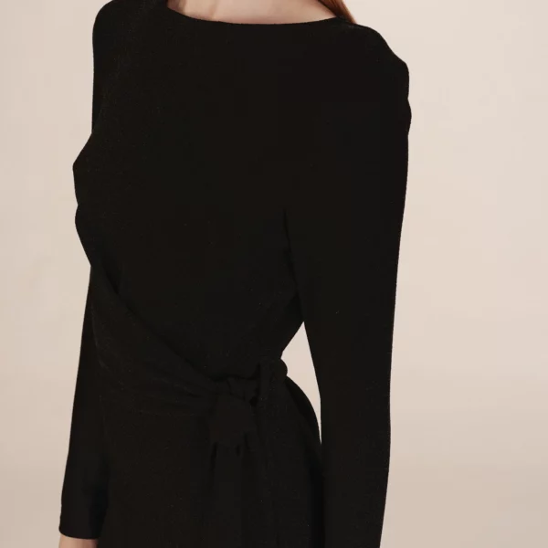 Robe courte en lurex noir Tea - Grace & Mila