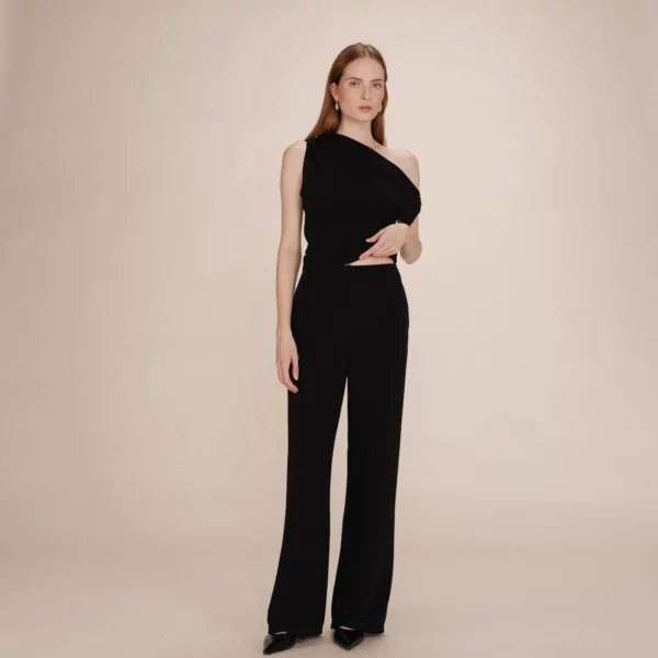 Pantalon large en lurex noir Truth - Grace & Mila