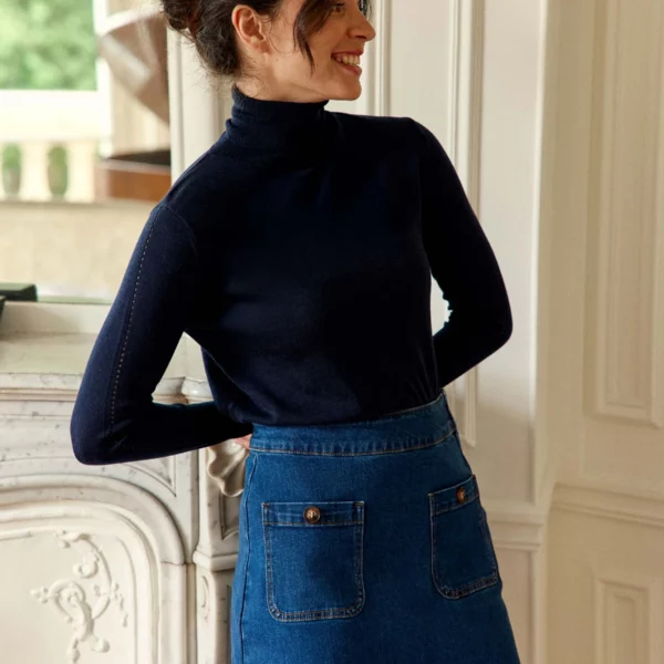 Pull col roulé marine - Miloe - La Petite Étoile