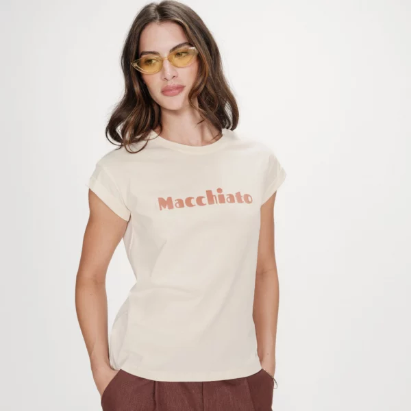 Tshirt à message imprimé mocha vico  - Grace & Mila