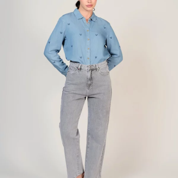 Jean droit gris POLA - FAM Paris