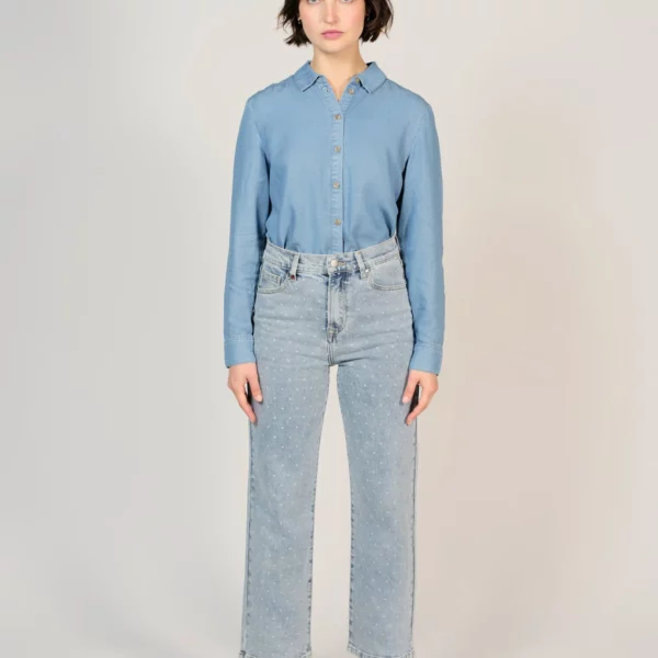 Jean droit bleu POLA POIS - FAM Paris