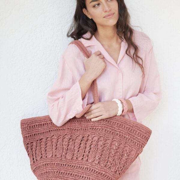 Panier Albertine Raphia Terracotta - Maradji