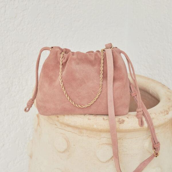 Pochette cuir Suéde Tessa Bonbon Suede - Maradji