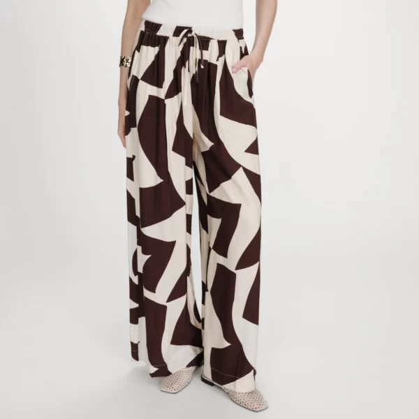 Pantalon large chocolat Veni  - Grace & Mila