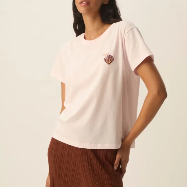 Tshirt broderie coquillage Iliana - Des Petits Hauts