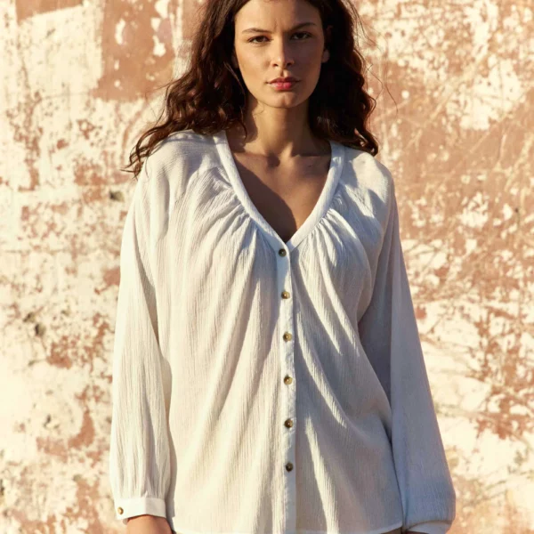 Bertina - Blouse ample ecru - La Petite Étoile