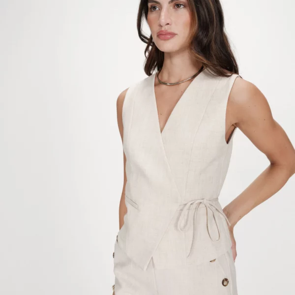 Gilet croisé sans manche cintré vilmont  - Grace & Mila