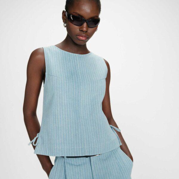 Top en denim stripedblue vendome - Grace & Mila