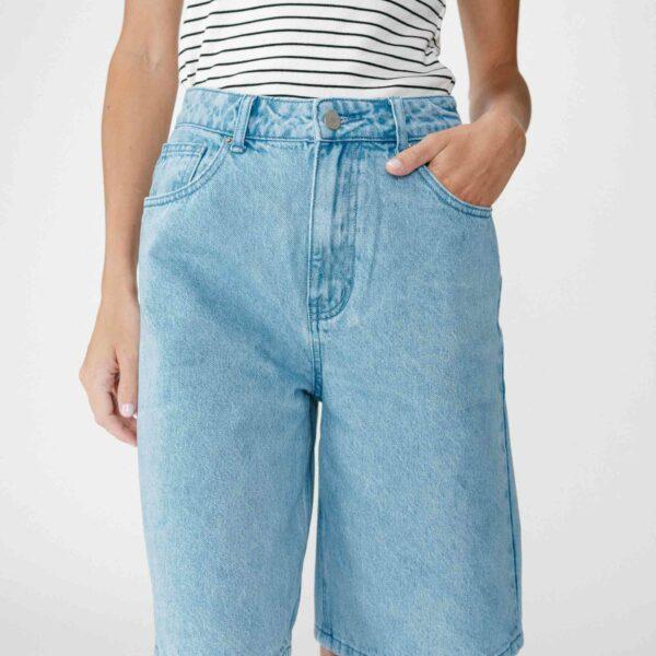 Bermuda long jean taille haute skyblue will - Grace & Mila (Copie)