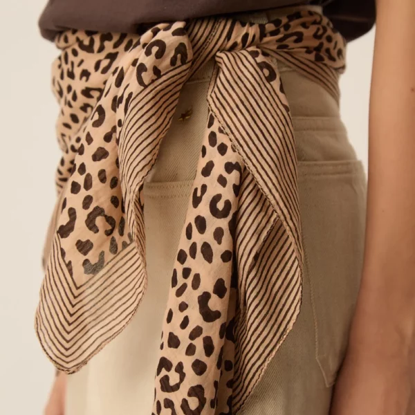 Foulard Nynime Graou terre/peach