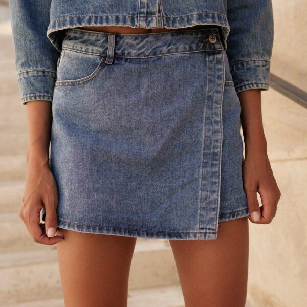 Jupe Short Jean Léa - Oraije